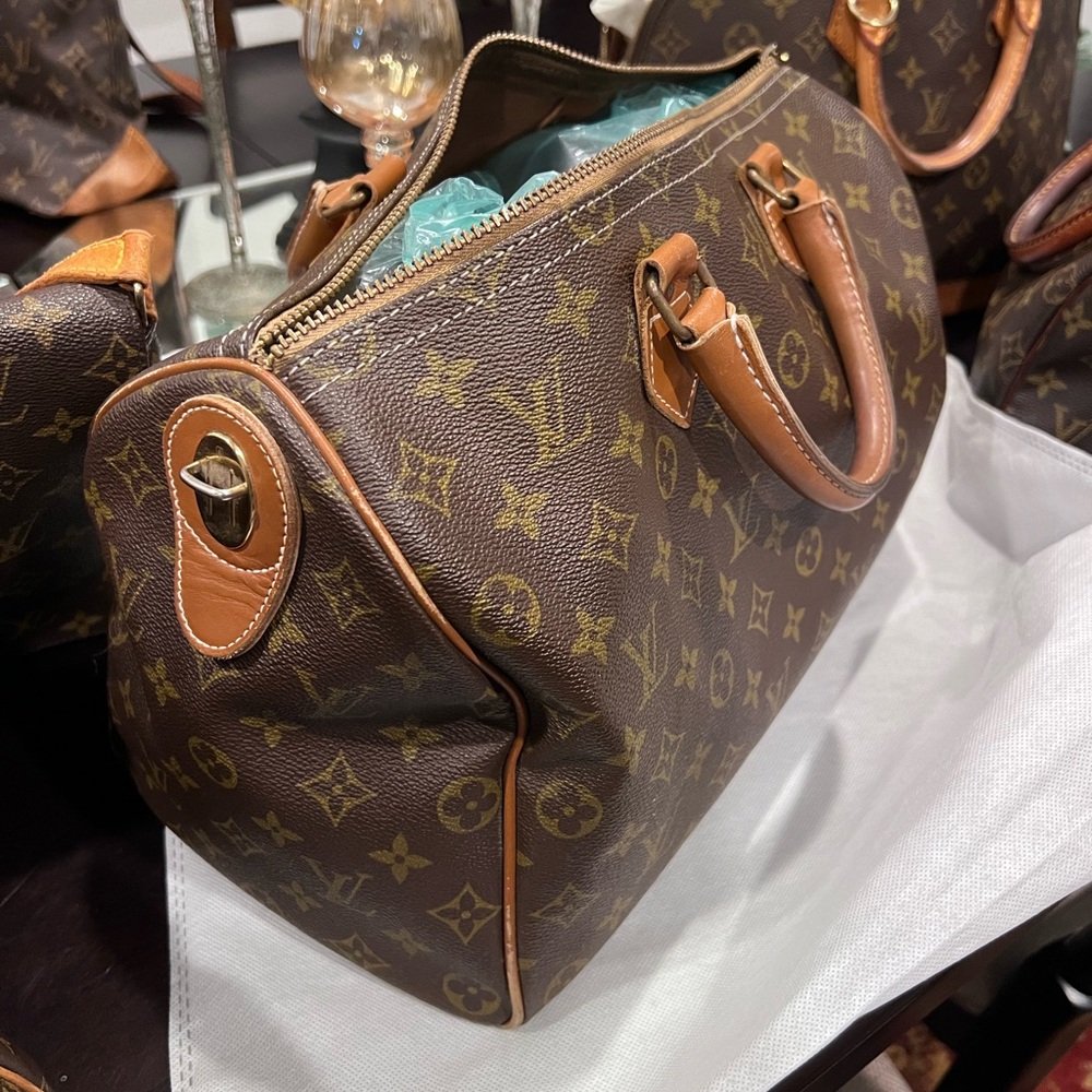Louis Vuitton 35 French Company Classic Brown Satchel